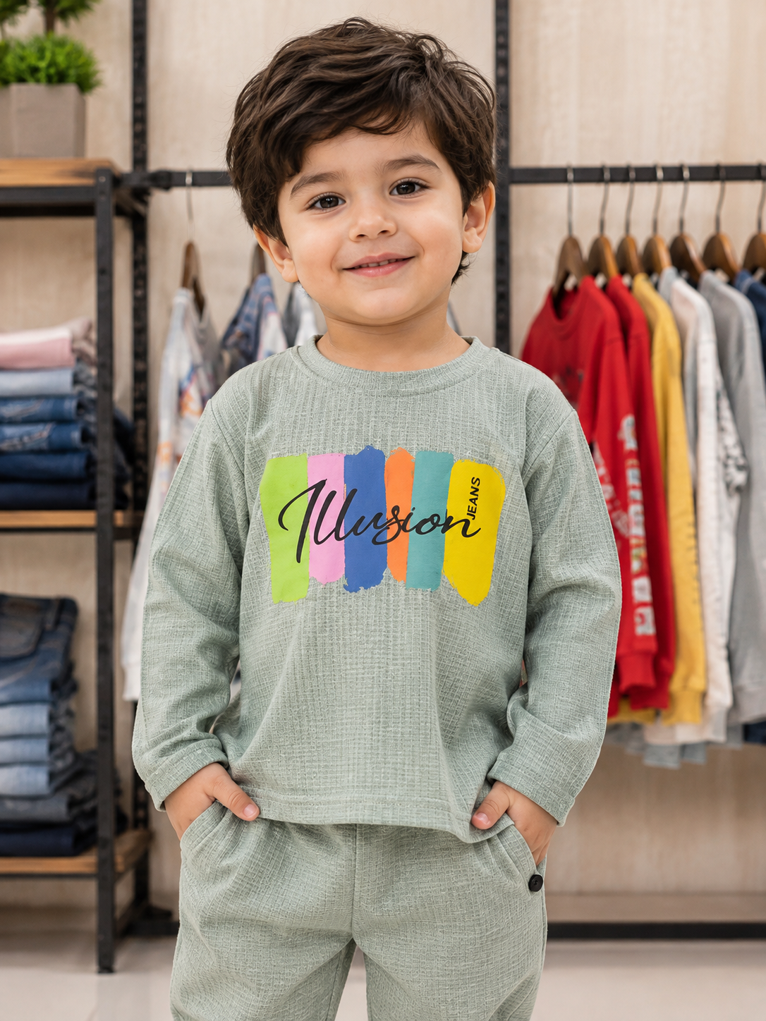Kids Waffle Co-Ord Set