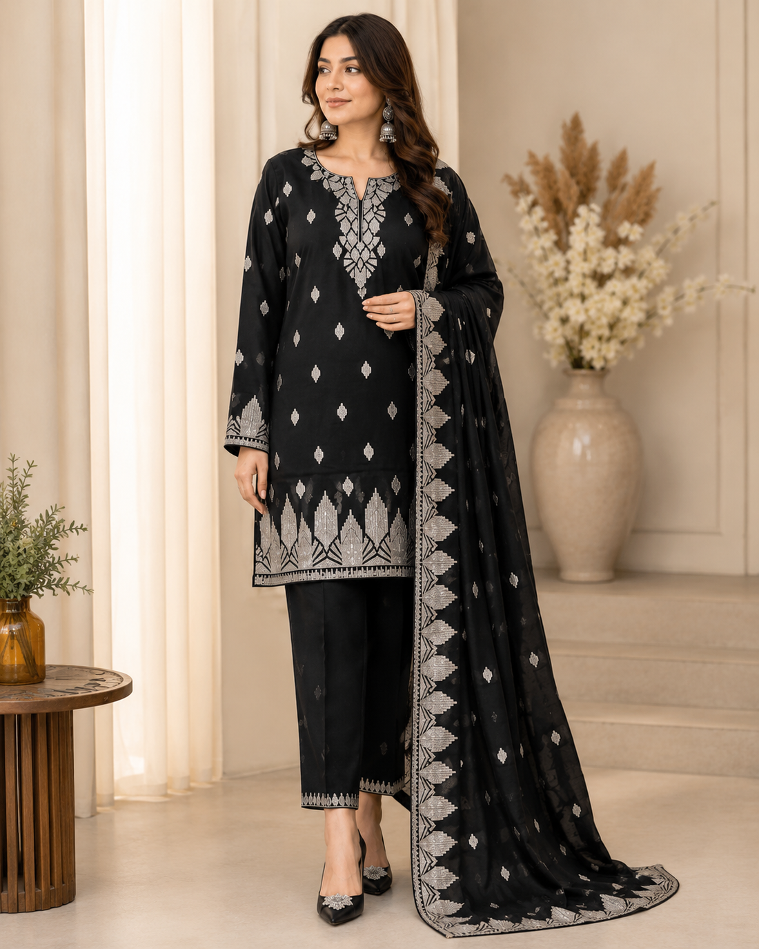 Black Walwet Un- Stich Dress