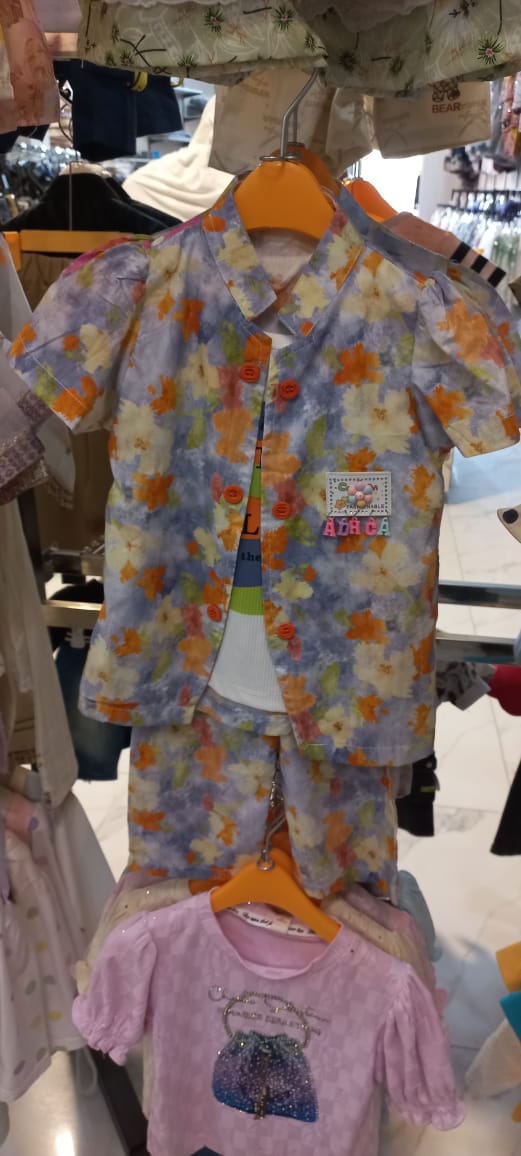 Girls Floral Printed 3PC Casual Suit