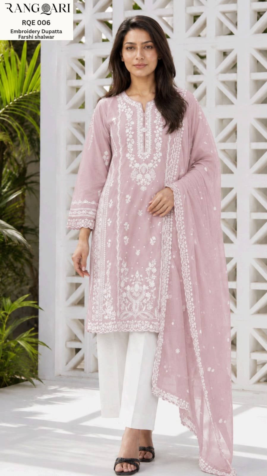 Women’s Embroidered Lawn 3-Piece Suit with Embroidered Dupatta