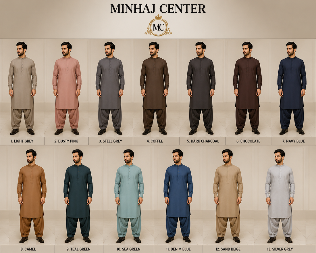 Men's Exclusive Wash & Wear Unstitched Shalwar Kameez - Minhaj Center